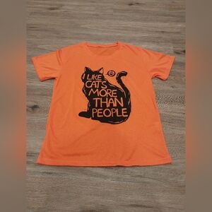 NWOT "I Like Cats More Than People" short-sleeve graphic tee